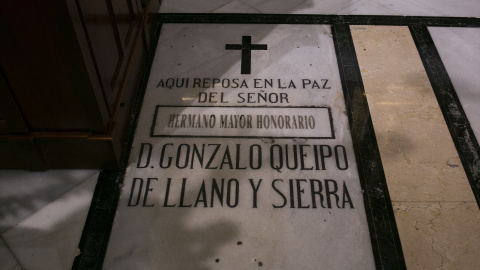 Imágenes de recurso de la tumba del general franquista Queipo de Llano y Sierra en la Basílica de la Macarena.