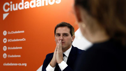 El líder de Ciudadanos, Albert Rivera, durante la reunión de Comité Permanente de Ciudadanos. EFE/Mariscal