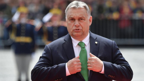 Viktor Orbán a su llegada a una reunión de la UE en una imagen de archivo. | AFP