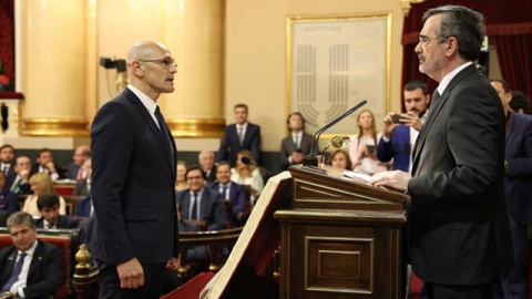 Raül Romeva y Manuel Cruz en el Senado. - EUROPA PRESS