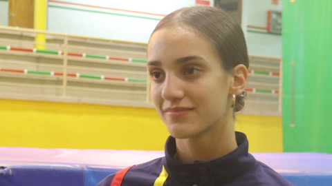 María Herranz, gimnasta de 17 años.