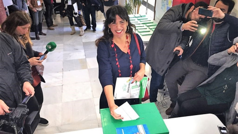 La candidata de Adelante Andalucía, Teresa Rodríguez./EUROPA PRESS