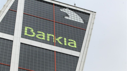 Detalle de la sede de Bankia en la madrileña Torre Kio. E.P.