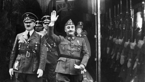 Franco junto a Hitler. ARCHIVO