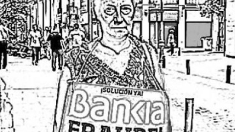 La preferentista Elvira González, estafada por Bankia, en Madrid. / HENRIQUE MARIÑO