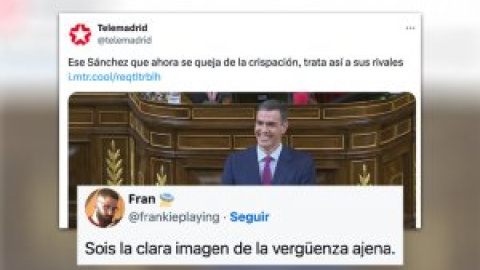 "Luego os quejáis de que os llamen TeleAyuso": el bochornoso tuit de Telemadrid sobre Pedro Sánchez