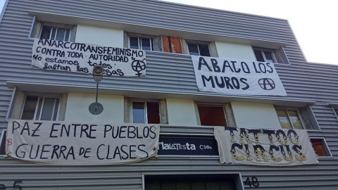 Fachada del centro social okupado Malatesta, en Sevilla.