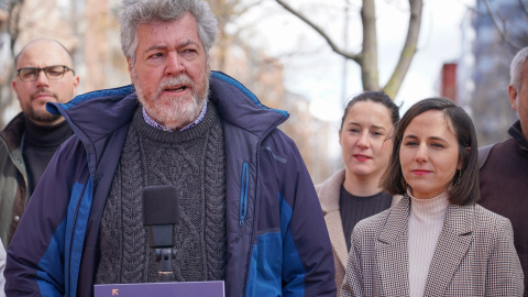 El coordinador de Alianza Verde, Juantxo López de Uralde, y la líder de Podemos, Ione Belarra, a 1 de abril de 2024.