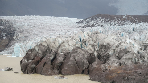 Principio de glaciar en Islandia