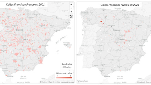 03/06/2024-Calles conmemorando al General Francisco Franco (búsqueda realizada: generalisimo; general franco; francisco franco) https://stnameslab.com/buscador-esp/