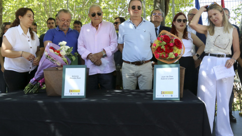 22 de junio de 2024. Las familias de Juan de Dios y Antonio en el homenaje a los 132 fusilados en Víznar el 22 de junio.