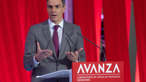 Pedro Sánchez, en el acto de presentación de la Fundación Avanza celebrado este miércoles en Madrid.