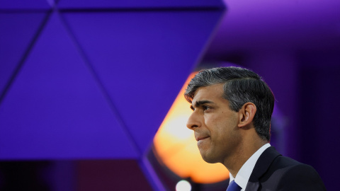 26 de junio de 2024. Rishi Sunak en el debate de la BBC contra Keir Starmer.