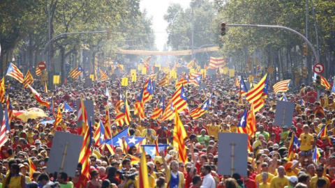 Diada Nacional de Catalunya de 2014, semanas antes de la consulta del 9N.  JORDI BEDOS