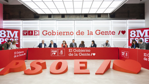 Imagen de la Ejecutiva Federal del PSOE celebrada esta mañana en Ferraz.