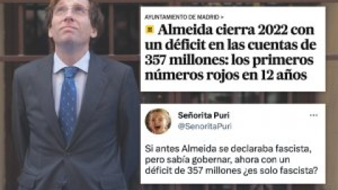 Almeida pone a Madrid en números rojos y los tuiteros lo resumen: "El único agujero de la ciudad que no va a poder tapar con cemento"