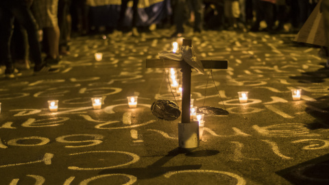 Vigilia para pedir justicia por las personas asesinadas en los primeros días de las protestas. Jinotepe, Carazo.