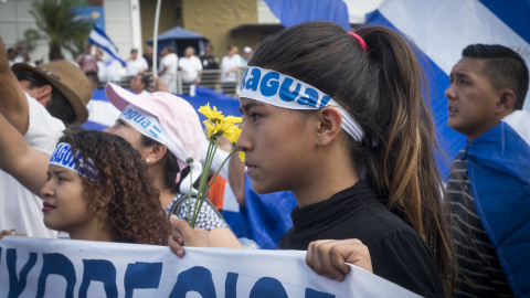 Marcha en Managua para demandar el fin de la represión a las manifestaciones. Foto/gallotronic08