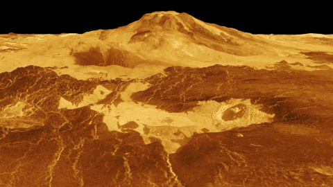 Cumbre del volcán Maat Mons (Venus)