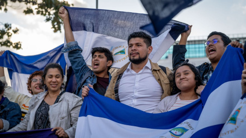 Nicaragüenses protestan en San José, Costa Rica.