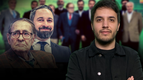 Ilustración de Ramón Tamames y Santiago Abascal. Chema Molina repasa los motivos que pueden estar tras la moción de censura de Vox