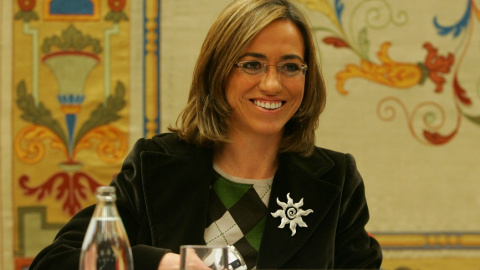 Carme Chacón compadeciendo en el Congreso de los diputados (Imagen de archivo).