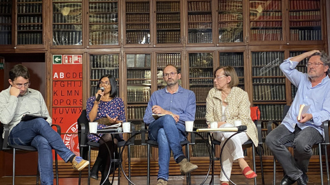 Imatge del col·loqui organitzat per Espacio Público i l'Ateneu Barcelonès.