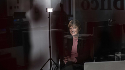 Isaura Leal, presidenta del PSOE de Madrid y coportavoz del PSOE en el Congreso, durante la entrevista con 'Público'. Jairo Vargas