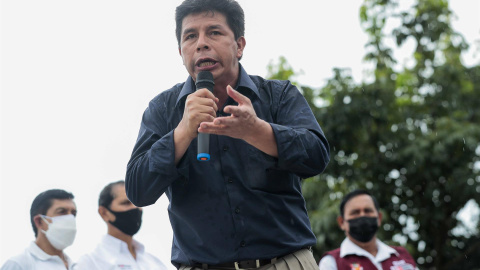 Fotografía cedida por la Presidencia peruana que muestra al presidente de Perú, Pedro Castillo, el 26 de febrero de 2022.