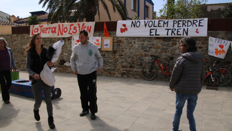 25/03/2023 - Una imatge de la Festa del Tren Transfonterer, celebrada aquest dissabte a Vilajuïga (Alt Empordà).