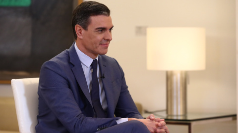 El presidente del Gobierno, Pedro Sánchez, durante la entrevista con La Sexta de este lunes.