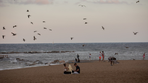 Foto de archivo de la playa de la Barceloneta (Barcelona) durante el verano de 2021.