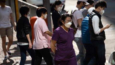 (14/03/2022) La vida diaria en Hong Kong durante la pandemia.