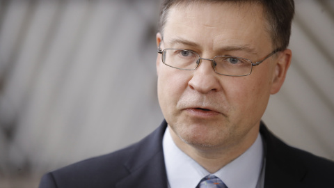 El vicepresidente ejecutivo de la Comisión Europea y titular de Comercio, Valdis Dombrovskis.