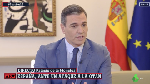 El presidente del Gobierno, Pedro Sánchez, este lunes en La Sexta.