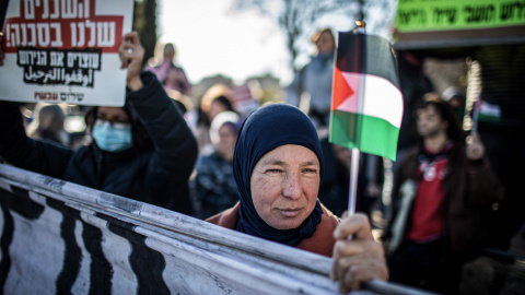 15/3/22-Protestas en Jerusalén, a 21 de enero de 2022.