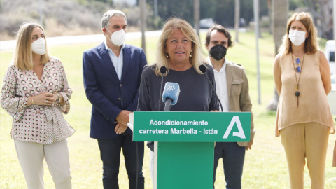 La alcaldesa de Marbella, Ángeles Muñoz, durante un acto en la ciudad a 24 de julio de 2021