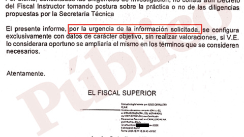 Correo electrónico enviado por el exfiscal jefe de Madrid a Dolores Delgado