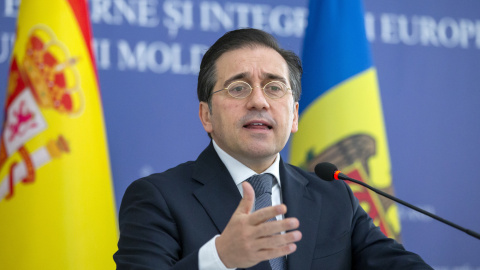 El ministro de Asuntos Exteriores, José Manuel Albares, este miércoles en Chisinau.