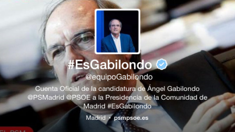 Perfil de Twitter del equipo de Ángel Gabilondo