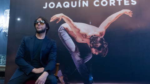 El bailaor flamenco Joaquín Cortés durante la presentación de su gira, ‘Esencia’, en el Teatro Real, a 27 de febrero de 2023, en Madrid.