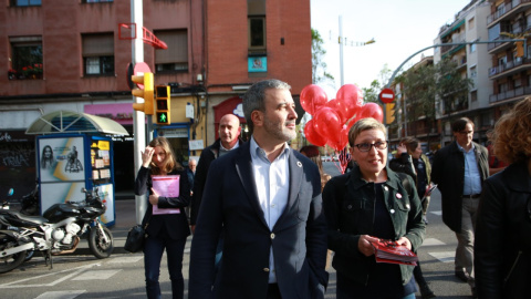 Collboni, amb la regidora socialista Carmen Andrés.