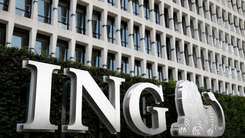 El logo del banco ING delante de su sede en Bruselas. REUTERS/Francois Lenoir