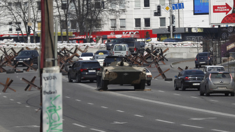 Barricadas en Kiev, Ucrania, en una imagen del 24 de marzo de 2022.