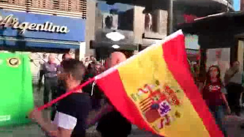 Pepe Herrero, durante las agresiones ultra en la Diada del País Valencià