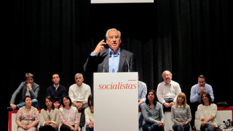 Alfonso Guerra, en el acto del PSOE en Valladolid. E.P.