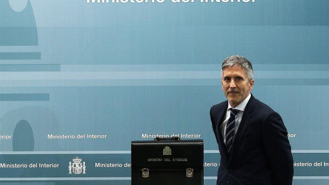 El ministro del Interior Fernando Grande-Marlaska, durante la ceremonia de traspaso de cartera en el Ministerio del Interior en Madrid.- EFE/Rodrigo Jiménez