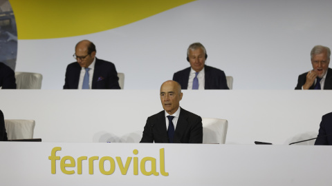 EL presidente de Ferrovial, Rafael del Pino, interviene en la junta que celebra este jueves la empresa en Madrid