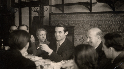 Una de las últimas fotos de Federico García Lorca, en 1936, con María Teresa León y Vicente Aleixandre.- 'UNIVERSO LORCA'