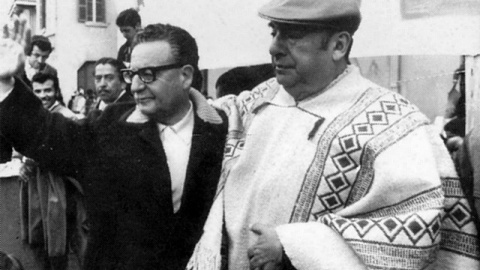 Salvador Allende y Pablo Neruda